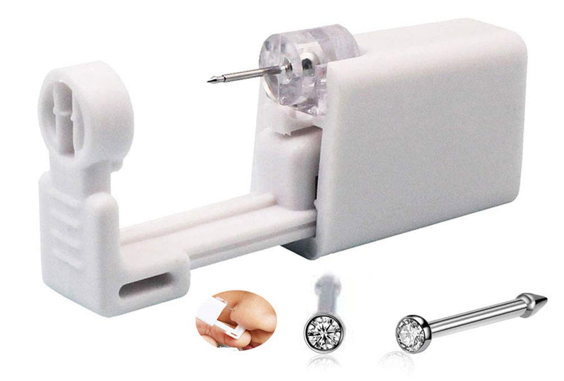 [Australia] - Self Nose Piercing Gun Self Nose Piercing Gun Kit Safety Nose Piercing Gun Kit Tool (White) White 