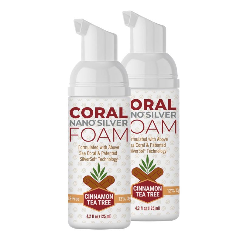 [Australia] - Coral Nano Silver Foaming Cinamon Tea Tree Toothpaste, Natural Fluoride Free Toothpaste, SLS and Glycerin Free - 4 Ounce Cinnamon Tea Tree 4.2 Ounce (Pack of 2) 