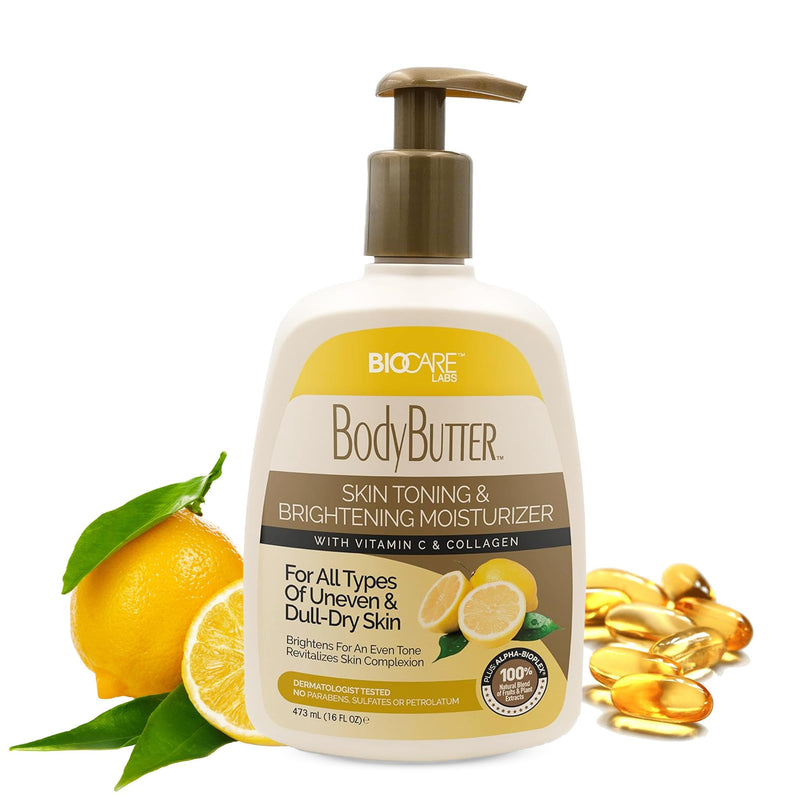 Biocare Labs Vitamin C & Collagen Moisturizing Body Butter Body Cream 16 Ounce (Pack of 1)