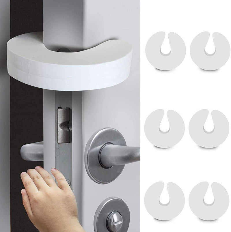 [Australia] - Door Pinch Guard （6 Pack） Baby Door Slam Stopper, Soft Foam Door Stopper. Prevents Finger Pinch Injuries, Slamming Doors, and Child or Pet from Getting Locked in Room 