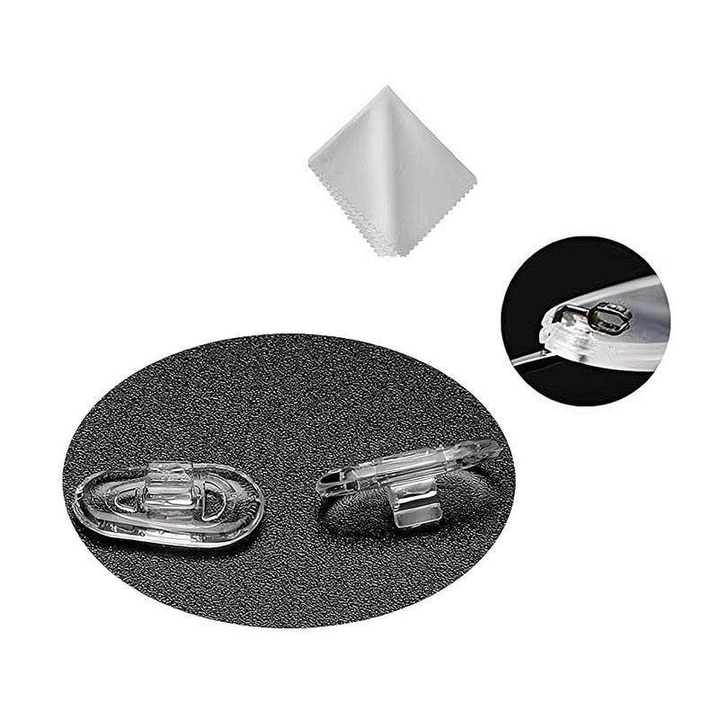 [Australia] - Push-in Glasses Nose Pads,5 Pairs BEHLINE Soft Silicone Eyeglasses Replacement Nose Piece,Anti-slip Snap-in Nose Bridge Pads Clear Slide on Nose Guards for Eye Glasses Sunglasses(15mm,Teardrop-shape) 