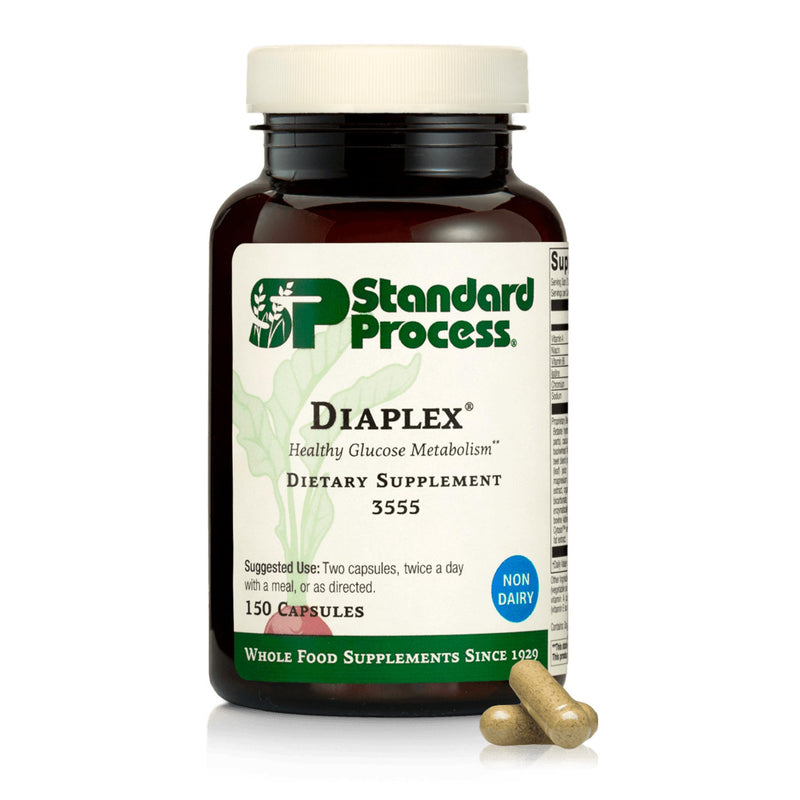 Standard Process Diaplex, Pancreas & Gallbladder Support, 150 Capsules | Supplement for Pancreas and Gallbladder Support, Contains Chromium and Antioxidant Vitamin A, Non-Dairy