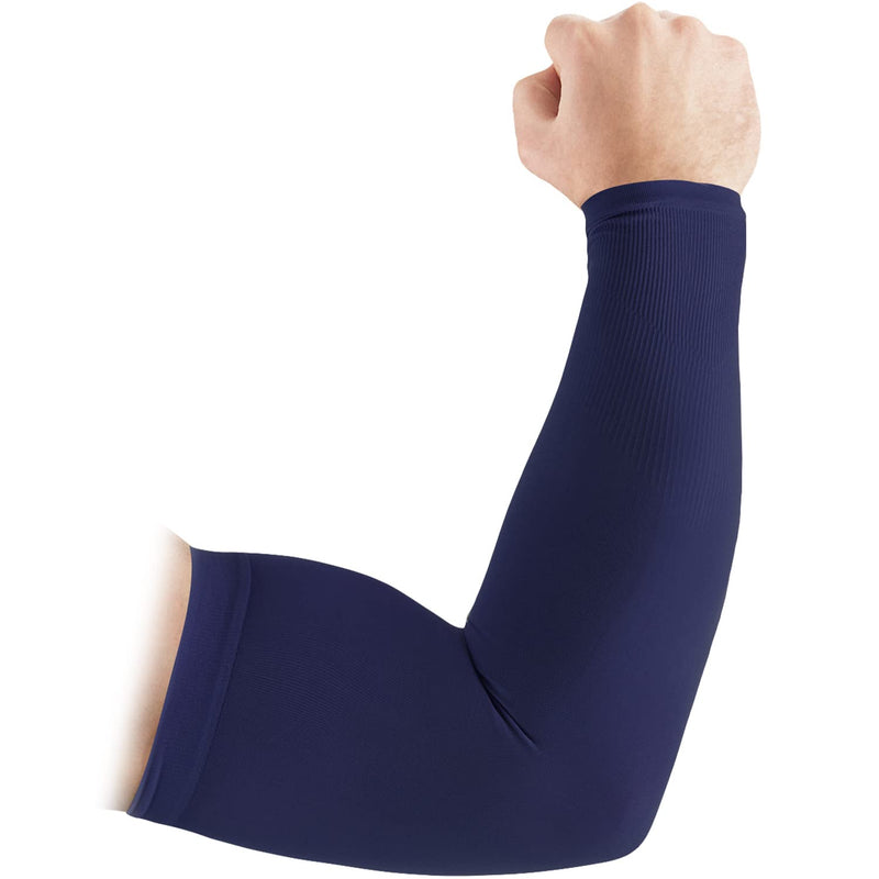 [Australia] - KEMFORD Arm Sleeves for Men and Women – 8 mmHg Light Compression – 1 Pair – Sun Protection – Cooling UPF 50 Compression – Basketball Running Large 1 Pair: Blue 