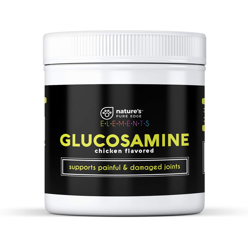 Nature's Pure Edge Original Extra Strength Glucosamine Dog and Cat Supplement Flavored with Real Chicken. Treats Painful and Damaged Joints. 170 gram Jar. - PawsPlanet Australia