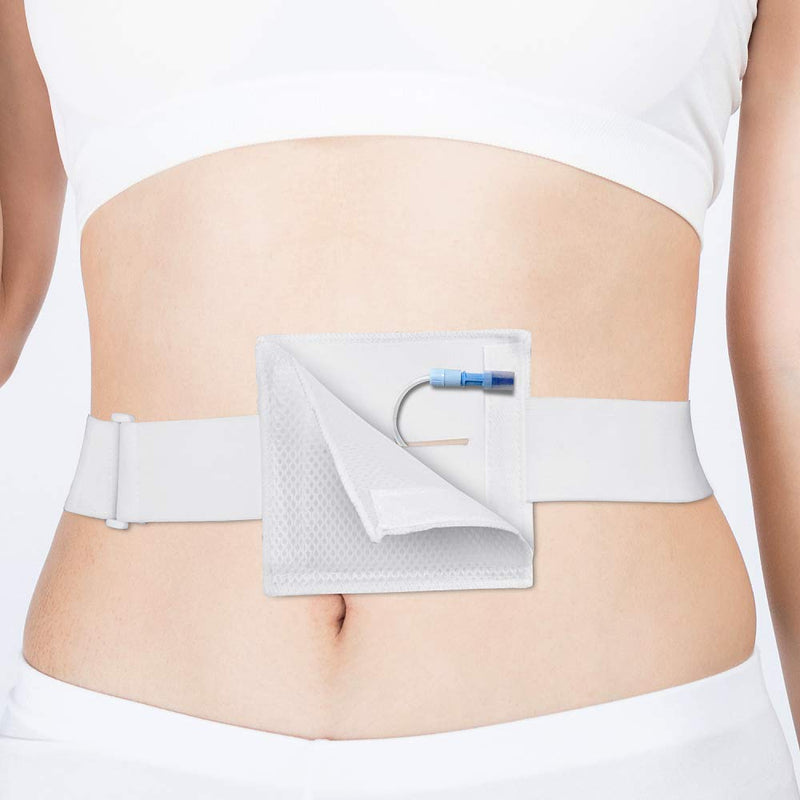 [Australia] - Feeding Tube Peritoneal Dialysis G Tube Belt G-Tube Holder, Comfortable and Concealment Gastrostomy Abdominal Dialysis Tubes Pads J-Tube Covers with Belt for Adults 