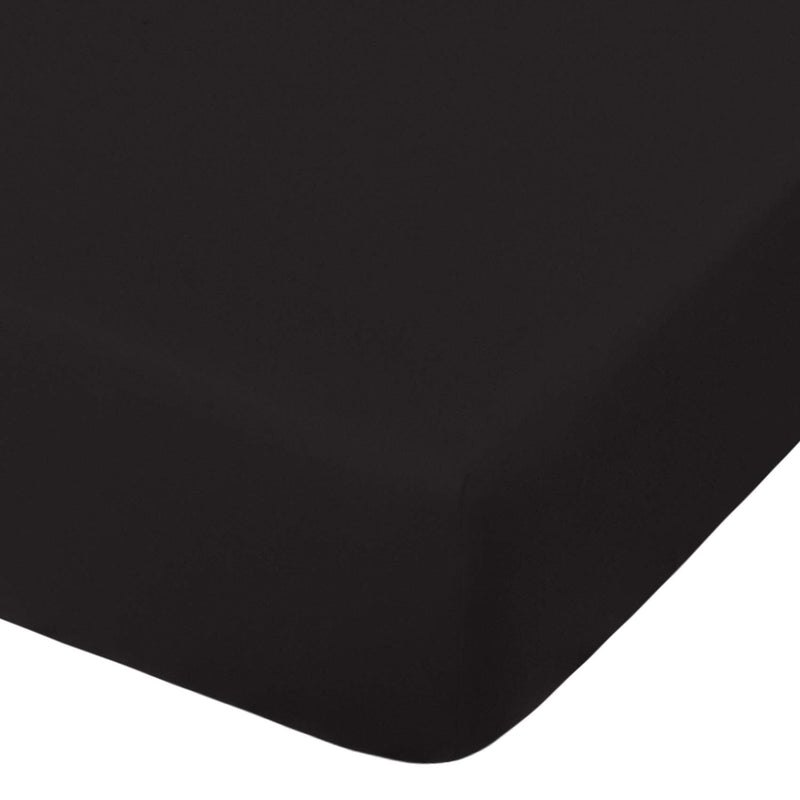 [Australia] - NTBAY 100% Brushed Microfiber Fitted Crib Sheet, Super Soft and Cozy 28x52 Crib Sheet for Standard Crib and Toddler Mattresses, Boys, Girls, Unisex, Black, 28x52 Inches 28x52 Inch (Pack of 1) 