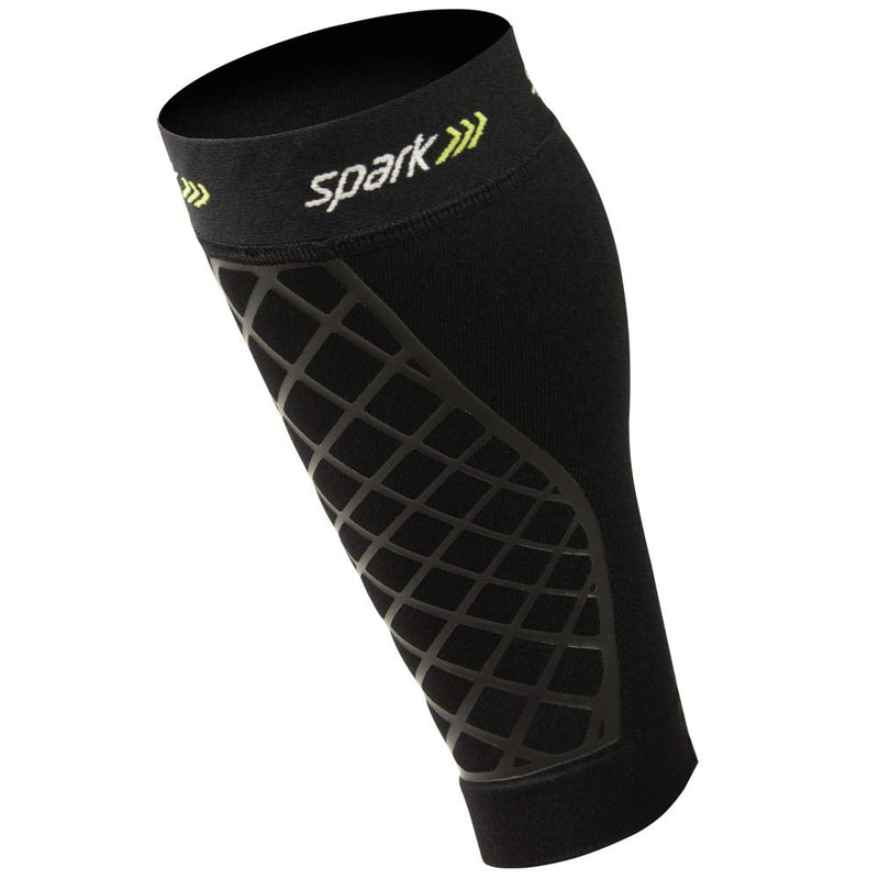 [Australia] - Spark Brownmed Kinetic Calf - Compression Calf Sleeve with Embedded Kinesiology Tape - Calf Brace for Running, Shin Splints & Cycling - Leg Compression Sleeve for Men & Women - Small 