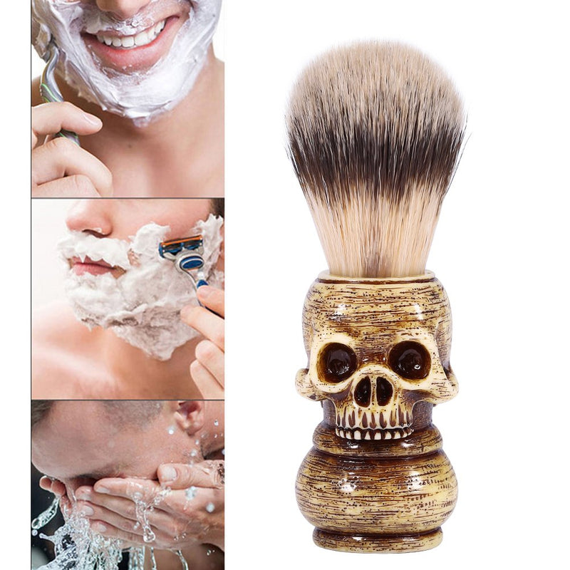 [Australia] - 【𝐂𝐡𝐫𝐢𝐬𝐭𝐦𝐚𝐬 𝐃𝐞𝐚𝐥𝐬】 Mens Skull Head Salon Beard Shaving Brush 