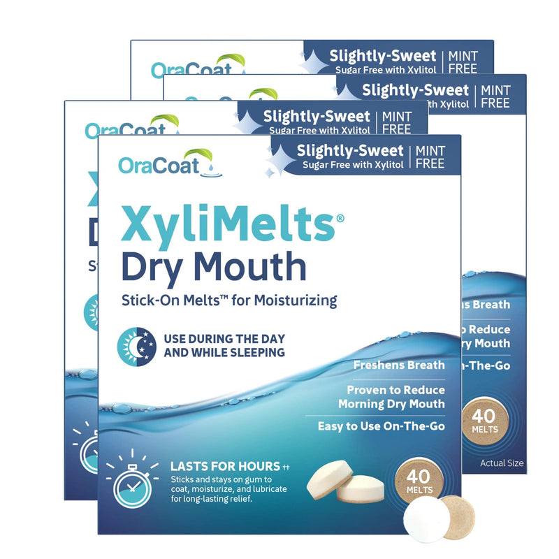 [Australia] - Oracoat Xylimelts Oral adhering Discs, Slightly Sweet (Pack of 4), 40 Count 