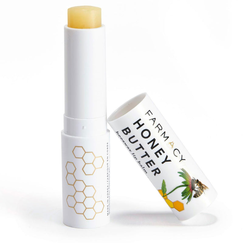 Farmacy Beeswax Lip Balm - Honey Butter Moisturizing Lip Care Enriched with Cupuaçu & Cocoa Butters, Proprietary Honey Blend and Vitamin E to Nourish, Soften & Heal (3.4g) 0.12 Fl Oz (Pack of 1)