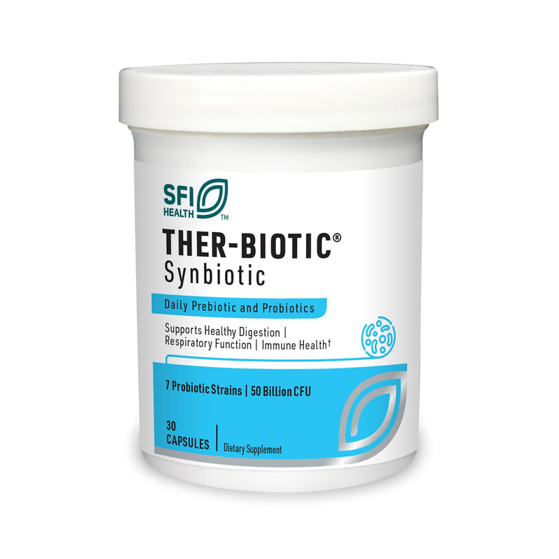 [Australia] - Klaire Labs Ther-Biotic Synbiotic Probiotic & a Prebiotic - Digestive Health & Immune Support∗ - Lactobacillus & Bifidobacterium Strains - Low-FODMAP Probiotic Supplement for Men & Women (30 Capsules) 30 Count (Pack of 1) 