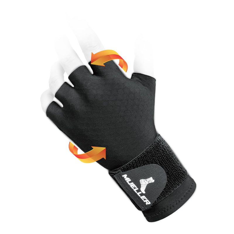 [Australia] - Mueller Sports Medicine Arthritis Compression Glove, Hand and Wrist Support, Fits Right or Left Hand, for Men and Women, Black, One Size 