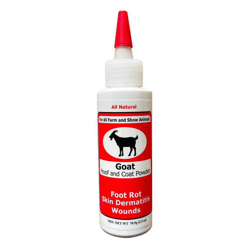 Goat Hoof & Coat Powder - Wound Care, Heals/Prevents Foot Rot, Skin Problems - All Natural, Non-Caustic, Easy to Use (2.5 oz) 2.5OZ