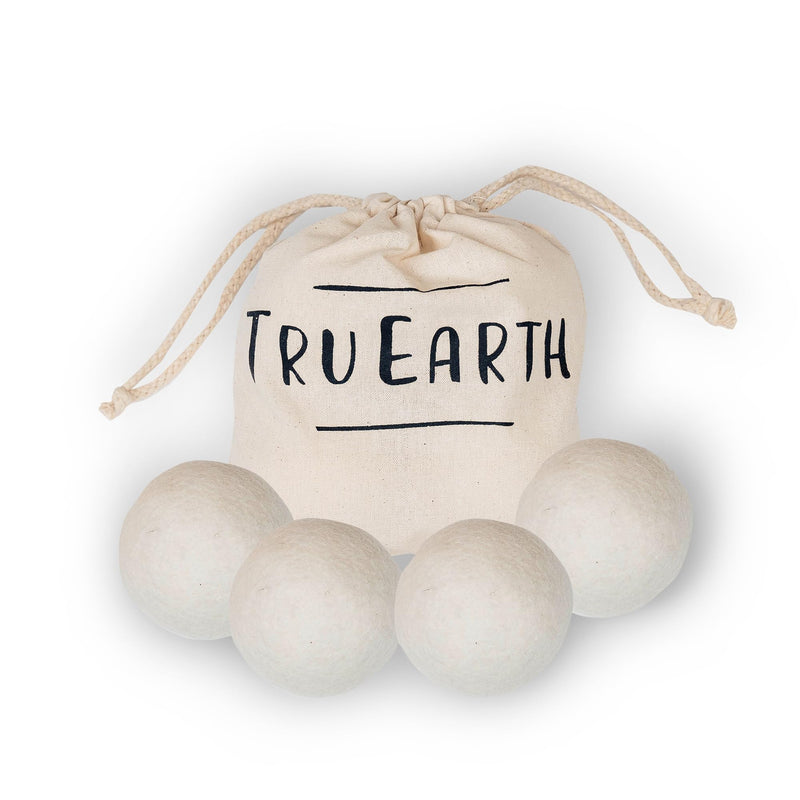 [Australia] - Tru Earth Wool Dryer Balls, Set of 4 XL 100% Wool Anti-Static Dryer Balls for Laundry, Reusable All Natural Dryer Balls 