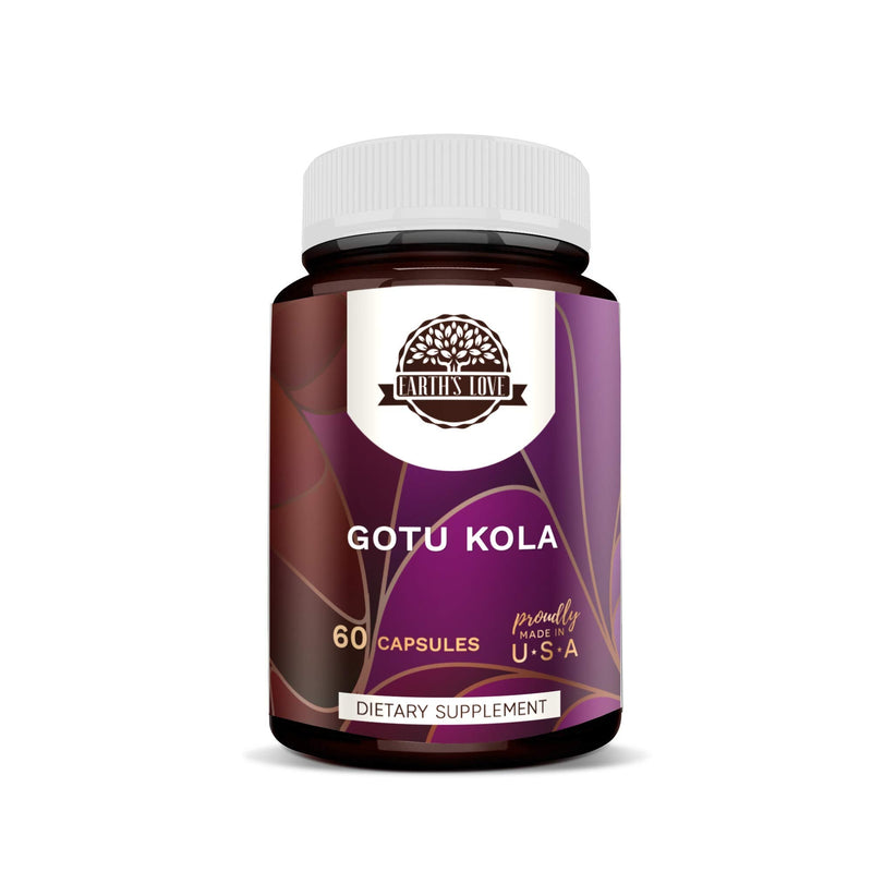 [Australia] - Earth's Love - Gotu Kola 60 Capsules, 500 mg, Gotu Kola (Centella Asiatica) Dried Herb (60 Capsules) 