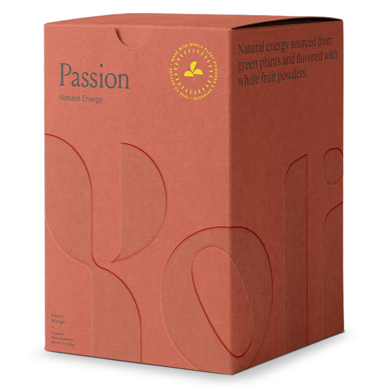 [Australia] - Yoli Passion Energy Drink Powder Mix - Natural Energy Drink Mix for Endurance and Stamina, 30 Packets - Peach Mango Flavor Peach Mango - 30 Packets 