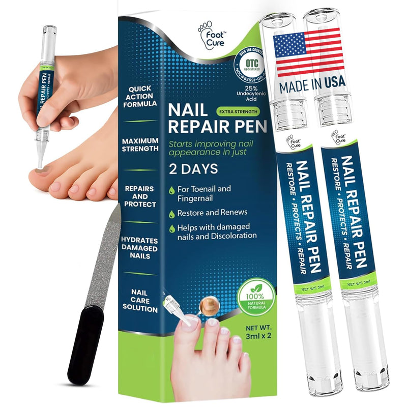 [Australia] - Footcure Antifungal Nail Treatment Pen ‚Äì Extra Strength Toenail Fungus Treatment, 25% Undecylenic Acid for Toenails & Fingernails, Nail Fungus Repair Pen with Tea Tree & Oregano Oil, Made in USA 0.1 Fl Oz (Pack of 2) 