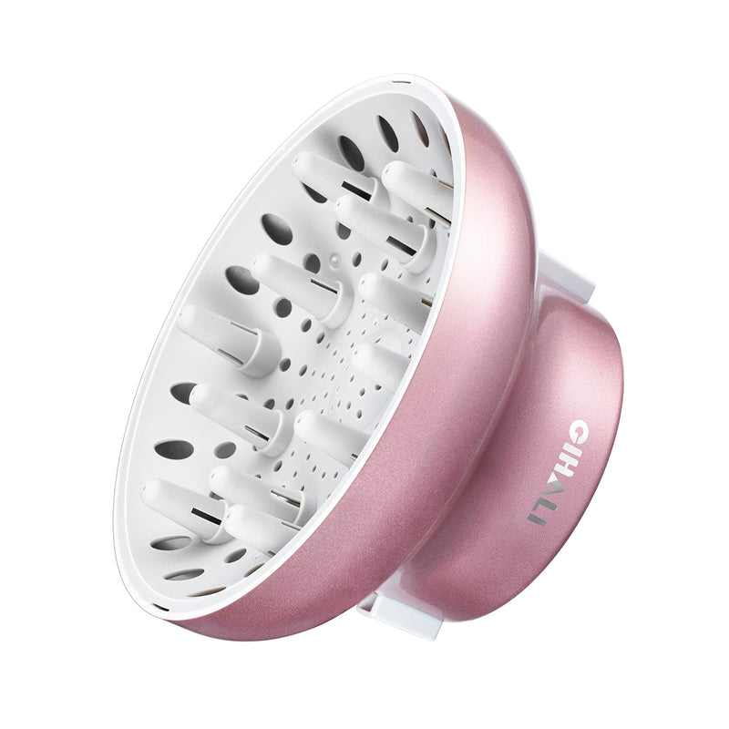 Universal Hair Diffuser “Super Sturdy” 1.7 Inch to 2.6 Inch for Natural Curly and Wavy Hair, Hair Dryer Attachment (Rose Gold) Rose Gold
