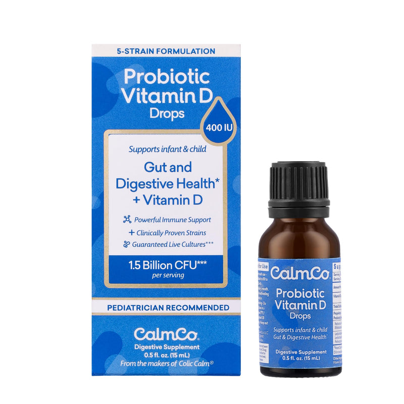 [Australia] - Probiotic Vitamin D Drops, Clinically Proven Strains, May Support Infant & Child Gut and Digestive Health*, Powerful Immune Support and Guaranteed Live Cultures, 0.5 fl. Oz. (15 mL), 1pk 