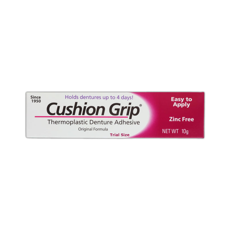 [Australia] - Cushion Grip Denture Adhesive, 0.35 oz (Travel Size) ‚Äì Long-Lasting, Glue-Free Thermoplastic Formula for a Comfortable, Secure Denture Fit Up to 4 Days 1 Pack 