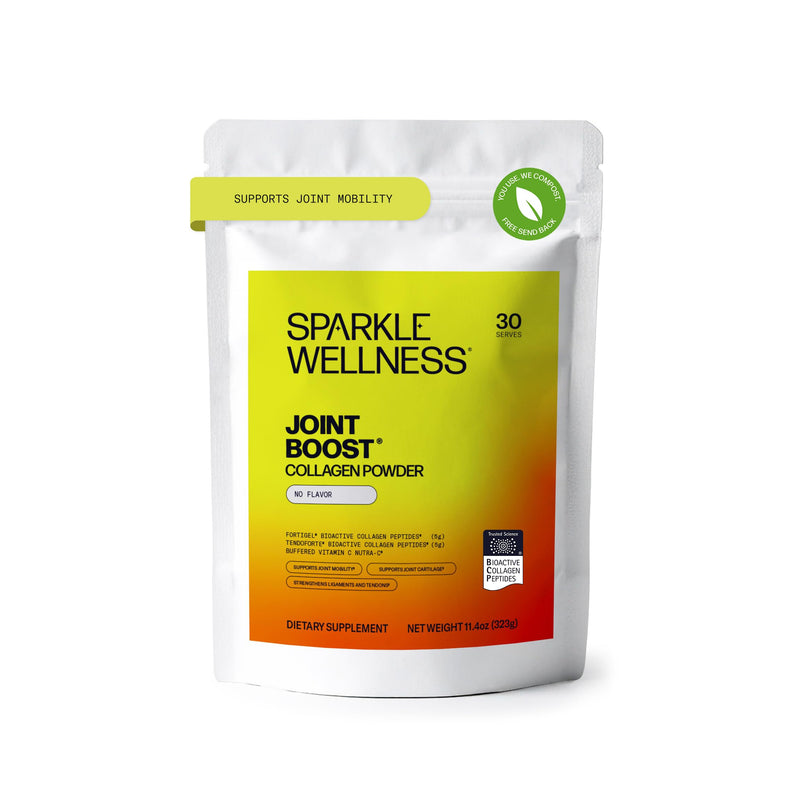 Sparkle Wellness Joint Boost FORTIGEL TENDOFORTE Collagen (No Flavor) | 30 Serves, Hydrolyzed Collagen Peptides for Joint, Tendon, Ligament & Cartilage Support, Vitamin C Added No Flavor 30 Servings (Pack of 1)