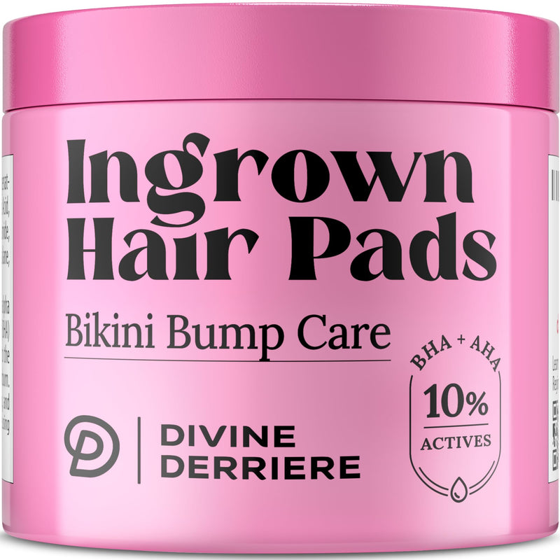 [Australia] - Prevent Ingrown Hairs and Razor Bumps with BHA & AHA Pads - Ingrown Hair Serum for Razor Burns, PFB Razor Bump Stopper Topicals Skin Care, Ingrown Hair Treatment for Bikini Area and Razor Bumps 50pads 
