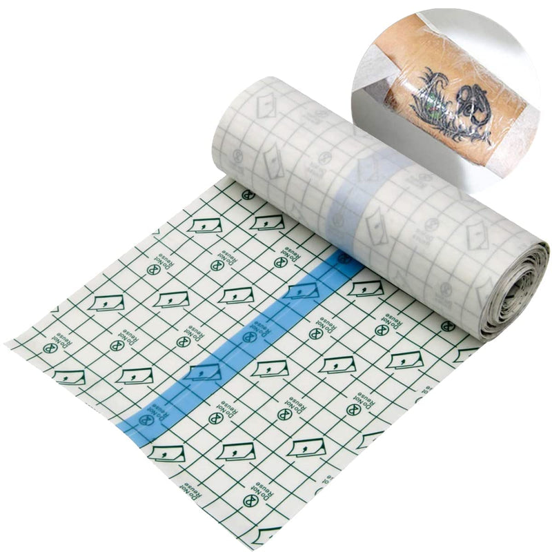 [Australia] - KeyEntre Tattoo Aftercare Bandage 6" x 1 Yard - Second Skin Bandage for Faster Tattoo Healing Recovery and Skin Care Protection - Tattoo Skin Waterproof Bandage - Transparent Film Waterproof(Black) 6x36 Inch (Pack of 1) 