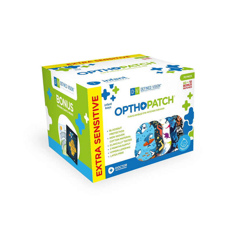 [Australia] - Infants Extra Sensitive Adhesive Eye Patch Boys 70 Pack Series II 70 Count (Pack of 1) 