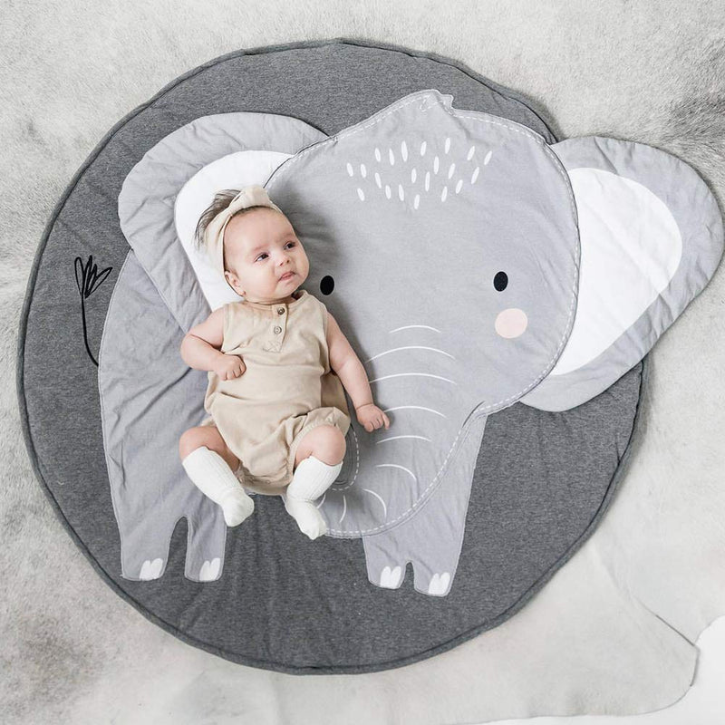 [Australia] - Ultra Soft Indoor Modern Area Rugs, Cartoon Pattern Baby Play Mat Pad Crawling Blanket Carpet Decor for Children Bedroom Home Décor(Elephant) Elephant 