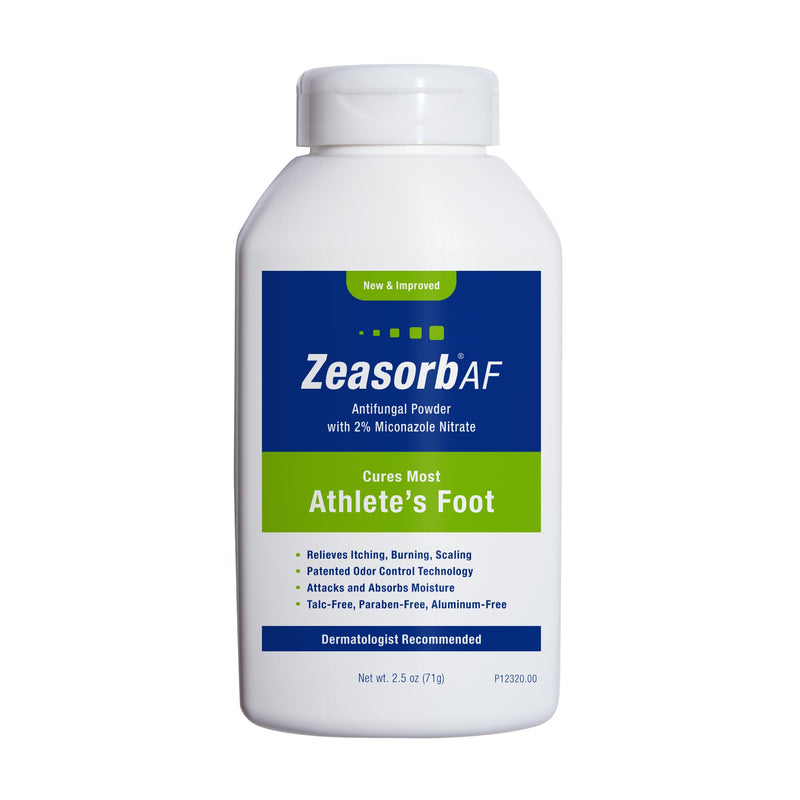 [Australia] - Zeasorb Super Absorbent Athlete's Foot Antifungal Treatment Powder, Dermatologist Recommended, Patented Odor Control Technology, with 2% Miconazole Nitrate and Soothing Aloe, Talc-Free, 2.5 oz Bottle 2.5 Ounce (Pack of 1) 