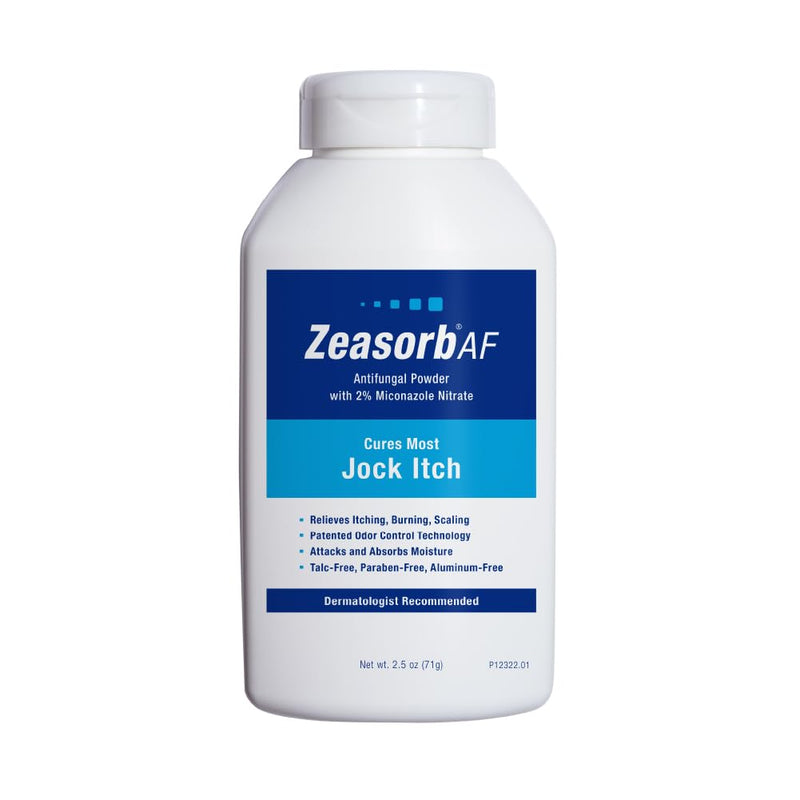 Zeasorb Super Absorbent Antifungal Treatment Powder for Jock Itch, Dermatologist Recommended, Attacks and Absorbs Moisture, Patented Odor Control Technology, with Bentonite Clay and Aloe, 2.5 oz Pack of 1