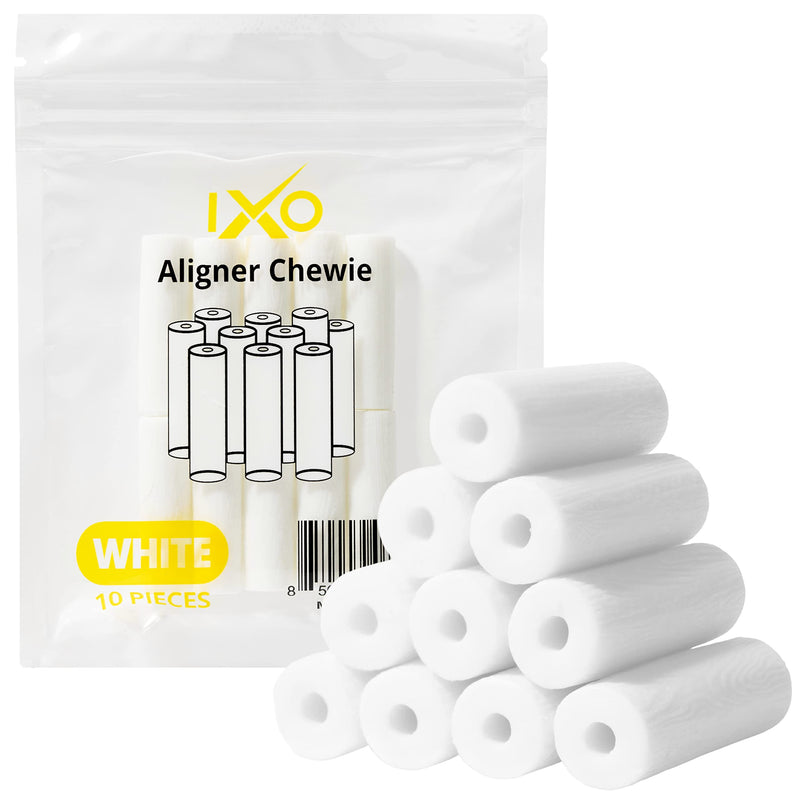 [Australia] - IXO Aligner Seater Chewies for Invisalign Trays - 10-Pack, Unscented, with Resealable Bag Unscented - 10 Pack (Bag) 