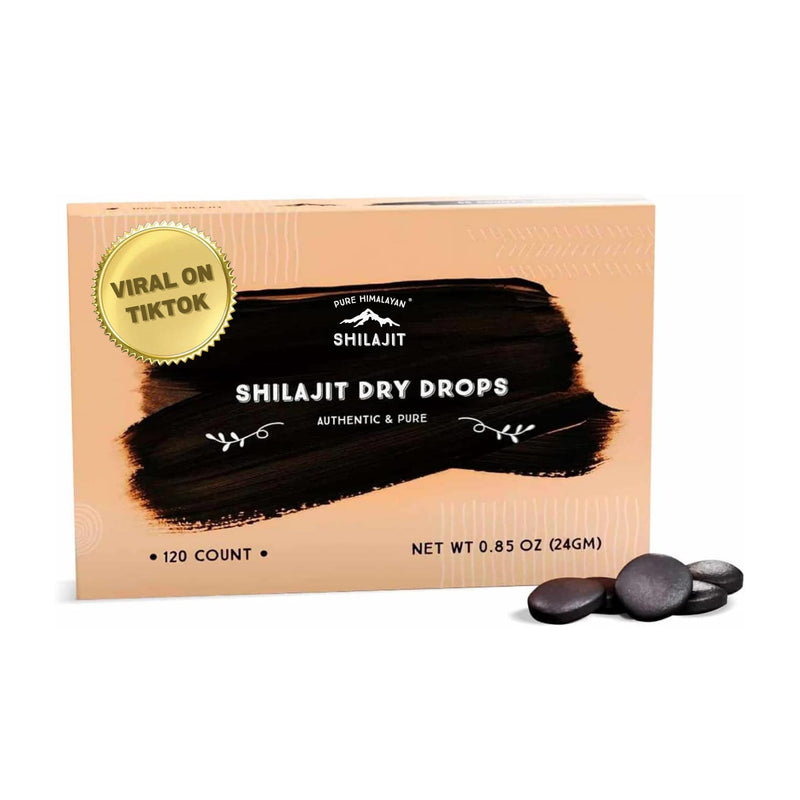[Australia] - Pure Himalayan Shilajit Dry Drops, 100% Pure Natural Shilajit, Grade A, Max Potency 85+ Clean Trace Minerals & Fulvic Acid for Energy, Metabolism & Immune Support Supplement for Men & Women (120 tabs) 120 Count (Pack of 1) 