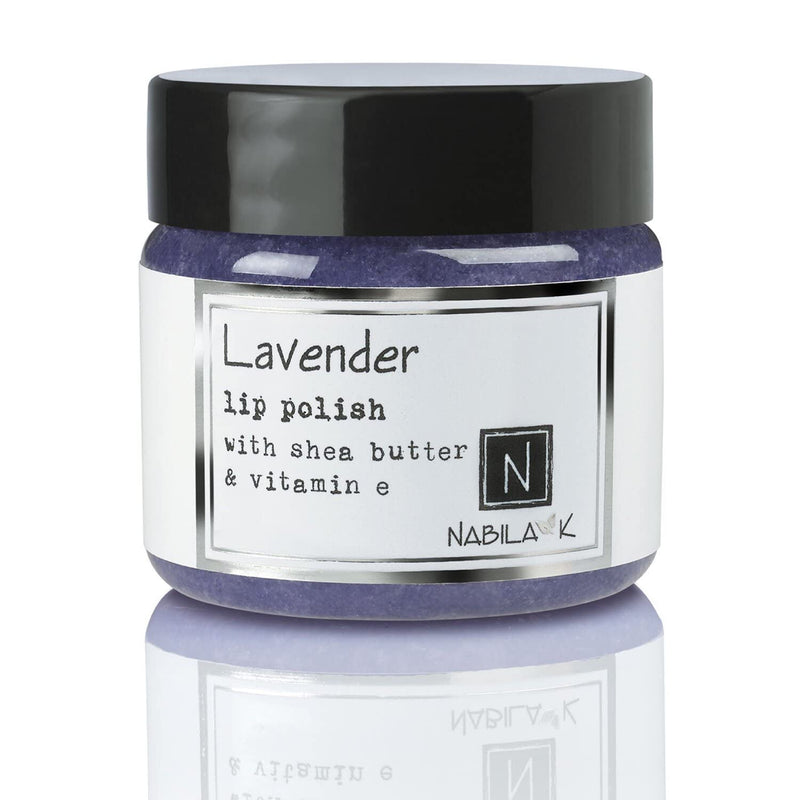 Lavender Lip Polish for Women & Men - Natural Sugar Exfoliator with Organic Lavender, Shea Butter & Vitamin E, Hydrating, Cruelty-Free, Made in USA - 1 oz