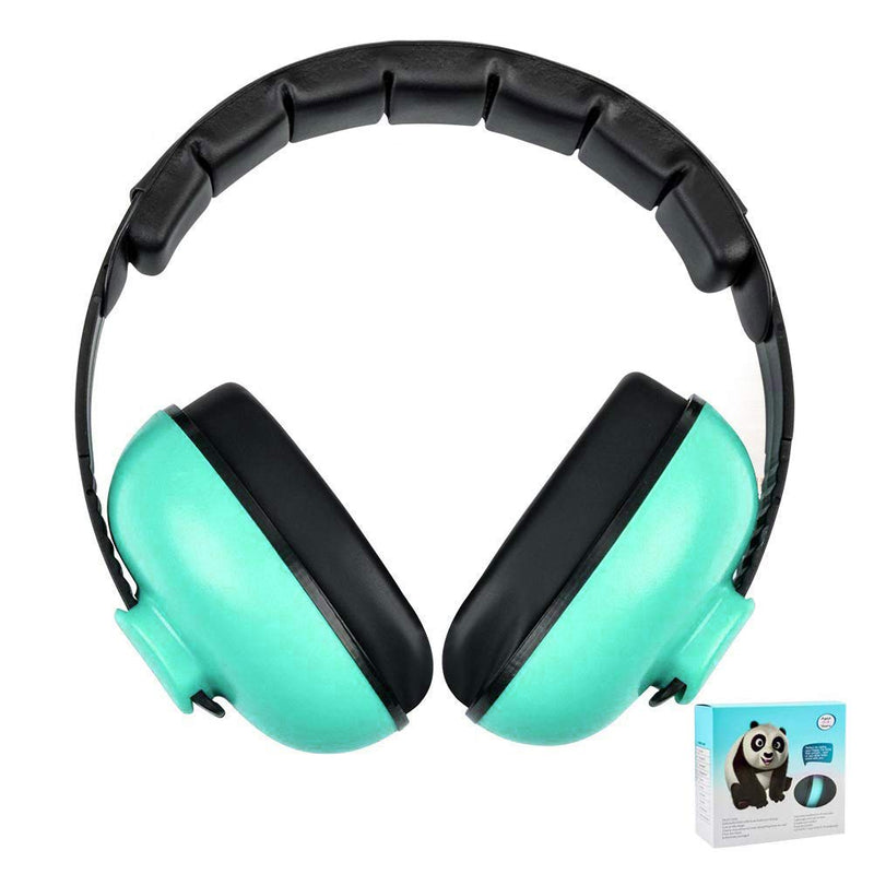 [Australia] - Solar-Power Baby Noise Cancelling Headphones, Ear Protection Earmuffs for 0-3 Years Kids Mint Green 