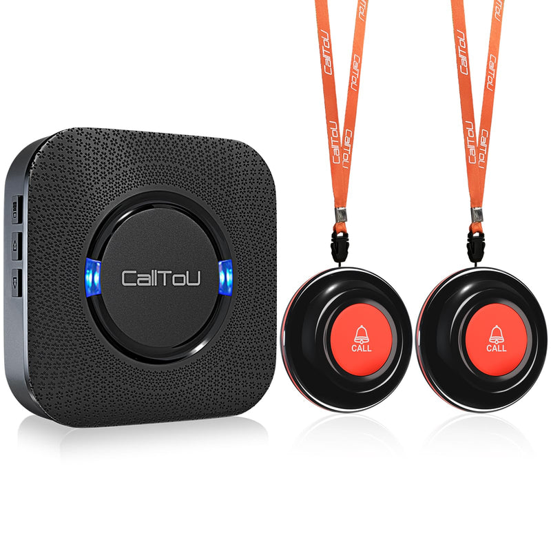 [Australia] - CallToU Wireless Caregiver Call Button Elderly Monitoring Alert Systems for Seniors 1 Plugin Receiver 2 Waterproof Transmitters 1 receiver + 2 call button 