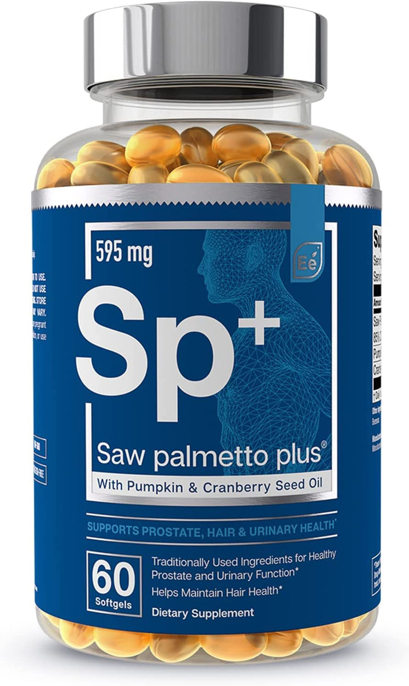 [Australia] - Saw Palmetto Plus - Prostate Health Supplement for Men with Pumpkin and Cranberry Seed Oil | Supports Bladder and Urinary Health by Essential Elements - 60 Softgels 60 Count (Pack of 1) 