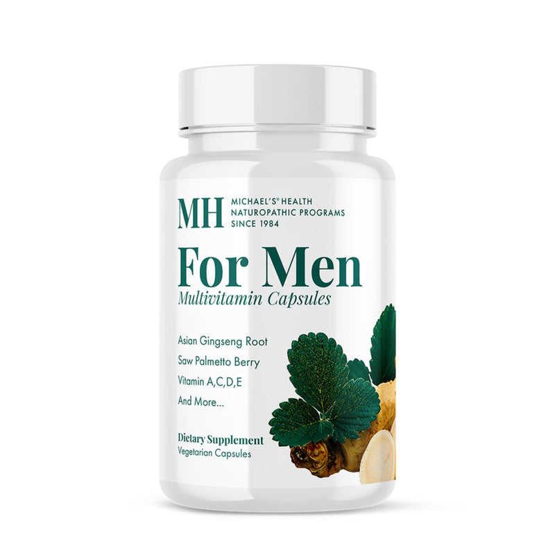 Michael's Naturopathic Programs For Men ‐ 90 Vegetarian Capsules ‐ Daily Multivitamin ‐ Includes Support for Prostate Health ‐ With Vitamins A, C, D & E, B Complex ‐ Kosher - 30 Servings