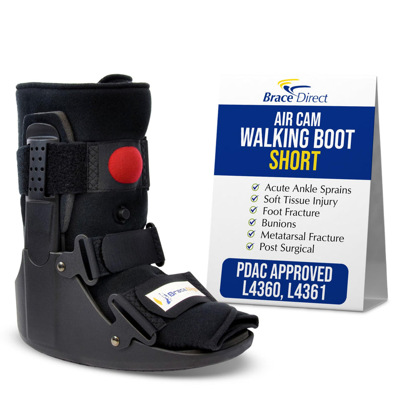 Air CAM Walker Fracture Boot Short – PDAC L4360/L4361 Medical Walking Boot for Sprains, Fractures & Post-Op Recovery, Size M (US Shoe Men 7.5–10.5 / Women 8.5–11.5) Medium (Pack of 1)