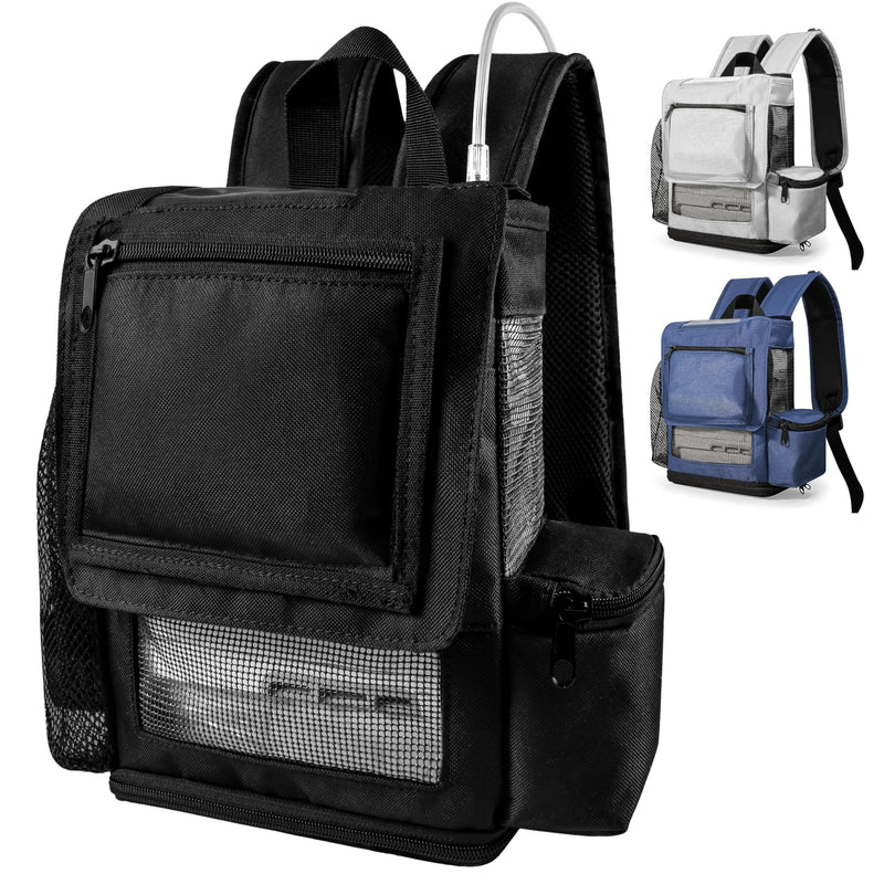 [Australia] - O2totes USA premium Lightweight Backpack Fit For Inogen One G5/Inogen Rove 6, Zippered Bottom, Pockets For Inogen Accessory Black 