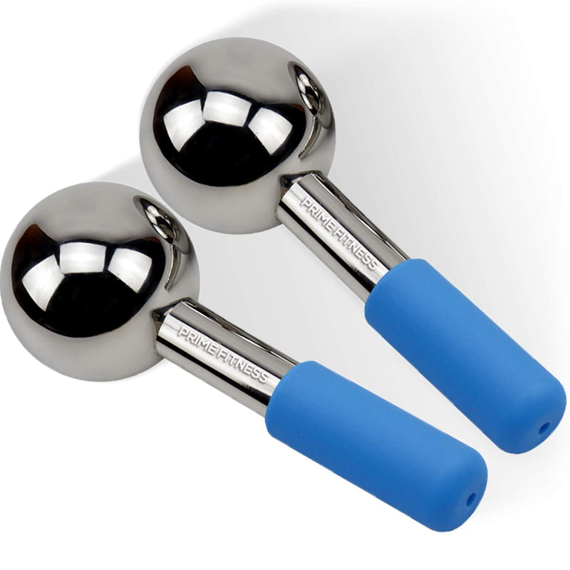 Ice Globes for Facials | Unbreakable Steel Cooling Roller | Cryo Sticks for Face | Massager for Face Neck & Eyes | Skin Care for Dark Circles, Puffiness, Wrinkles, Collagen Production (Blue) Blue