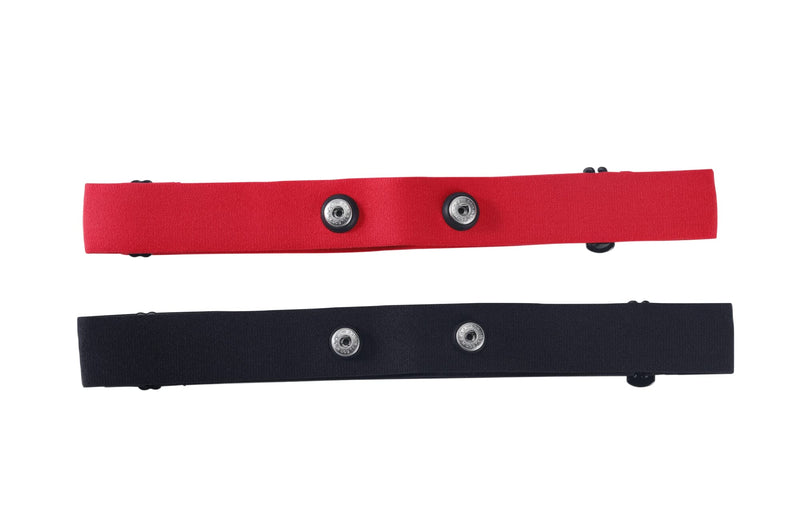 [Australia] - Heart Rate Monitor Replacement Chest Strap Compatible with Myzone Strap MZ-3 & MZ-1Belt 2 Pack Medium Red Black 