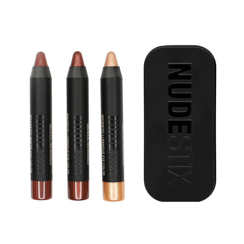 [Australia] - Nudestix Mini Nude Metallic Berry Eye Kit – 3-Piece Cream Eyeshadow & Eyeliner Pencil Set for Long-Wear Color | Rich Berry Tones with Metallic Finish 