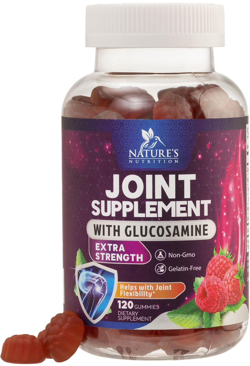 [Australia] - Nature's Joint Support Gummies Glucosamine Plus Vitamin E - Joint Support Supplement for Occasional Discomfort for Back, Knees & Hands - Joint Health & Flexibility Supplement - 120 Gummies 120 Count (Pack of 1) 