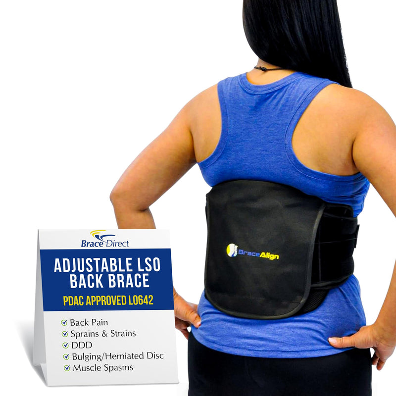 [Australia] - Adjustable LSO Lumbar Back Brace - Lower Back Pain Relief, Sciatica, Herniated Disc, DDD & Spinal Stenosis - Pulley Compression - Breathable & Lightweight - L0642 (23-50″ Waist) Universal 
