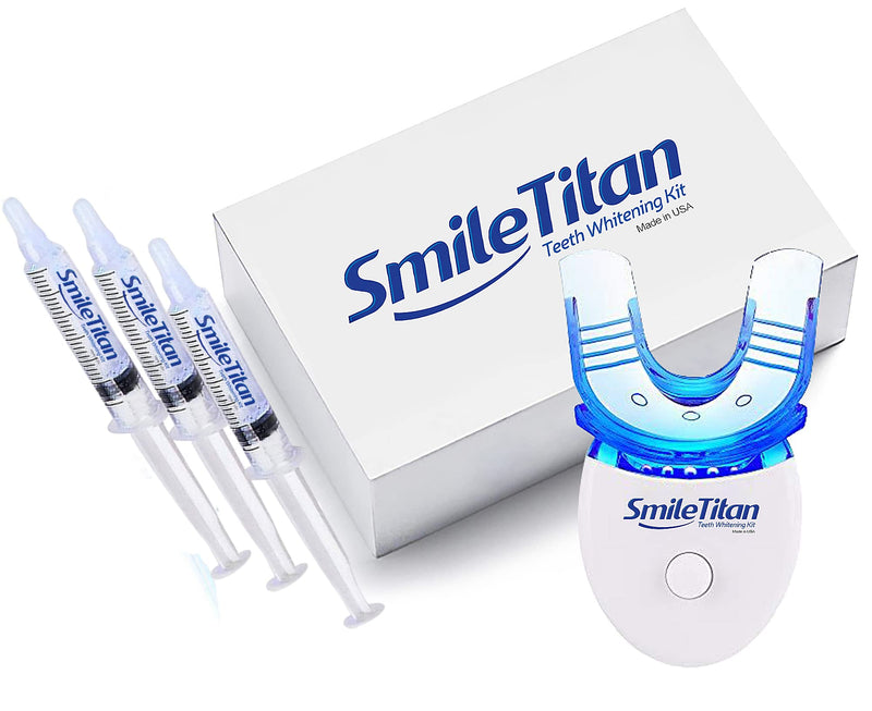 [Australia] - Teeth Whitening Kit with LED Light, 3 Carbamide Peroxide Teeth Whitening Gel Express Teeth Whitener. Remove Stains from Coffee, Smoking, Wine, Food (5 Piece Set) 3 Count (Pack of 1) 