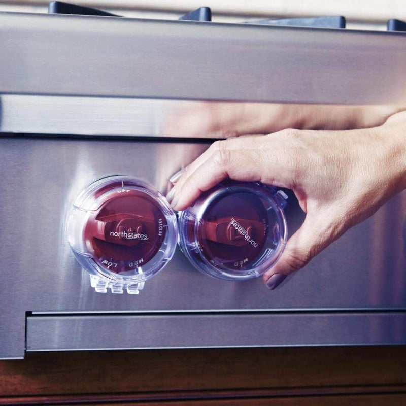 [Australia] - Toddleroo by North States Appliance Knob Covers | Prevents Your Child from Operating The Stove knobs | Fits Most Front Facing stoves | Baby proofing with Confidence (5-Pack, Clear) 5 Count (Pack of 1) 