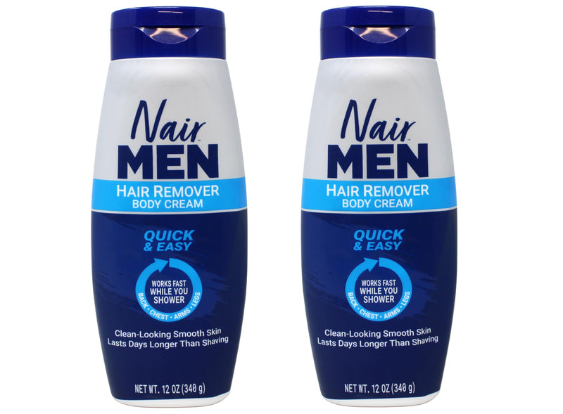 [Australia] - Nair Hair Remover for Men Hair Remover Body Cream, 12 oz (2-Pack) 