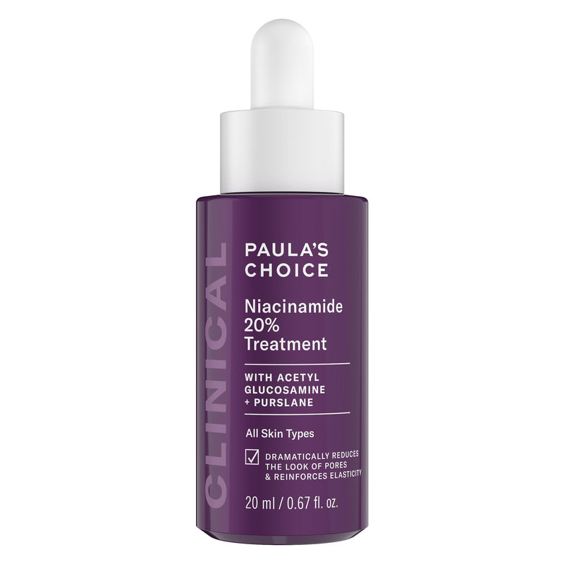 Paula's Choice CLINICAL 20% Niacinamide Vitamin B3 Face Serum, 0.67 Fl Oz | Anti-Aging Serum for Discoloration & Minimizing Large Pores, Fragrance-Free