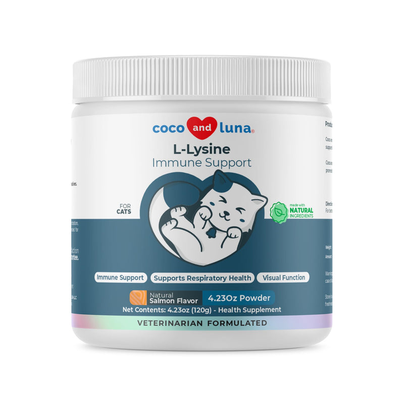 [Australia] - L-Lysine Supplement for Cats 900mg/scoop - Cat Supplement for Sneezing and Runny Nose, Cat Cold, Cat Immune Support, Eye Function, and Respiratory Health – Lysine Powder for Cat 